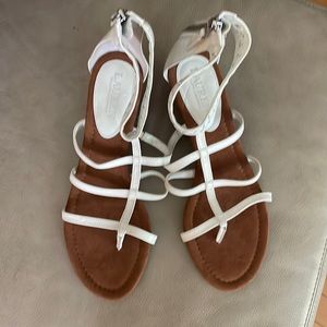 Ralph Lauren white leather gladiator sandals (sz 8.5)